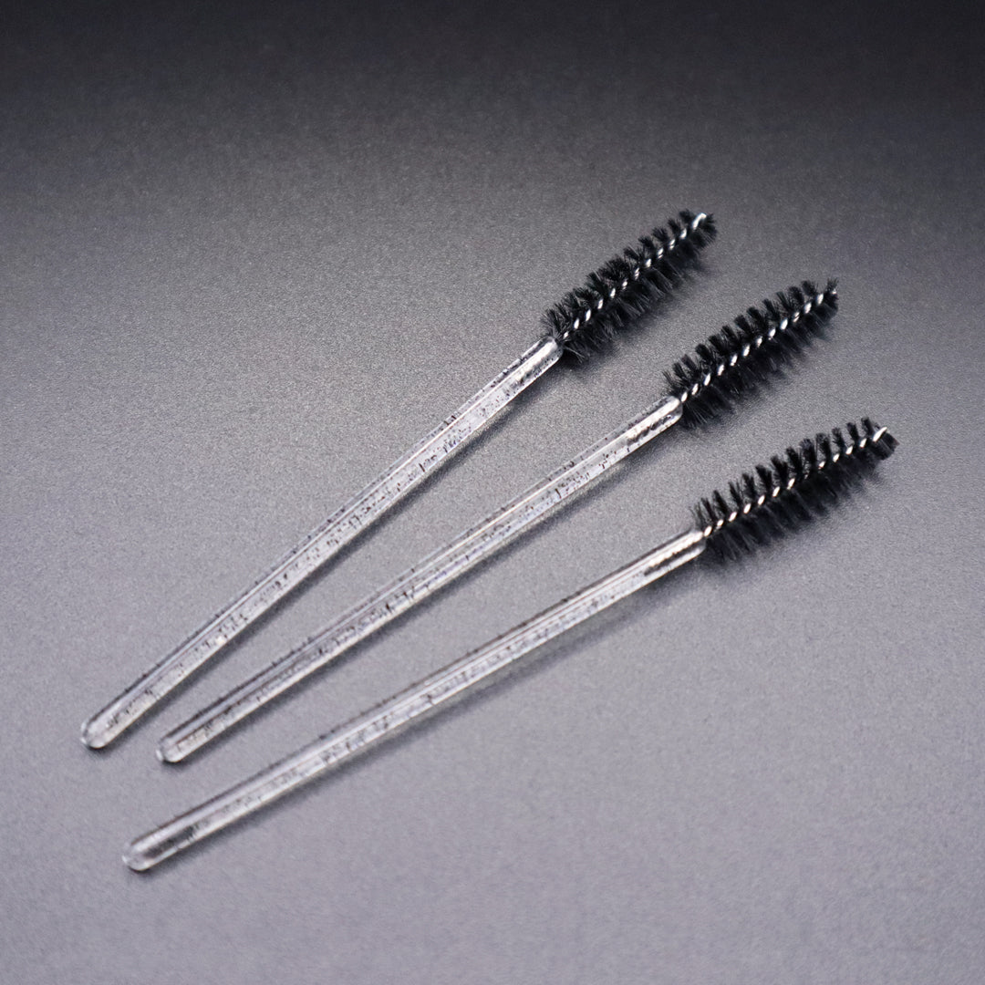 black mascara wands with glitter handle