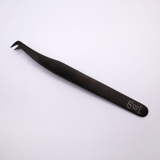 Black Tweezer with boot fiber tip