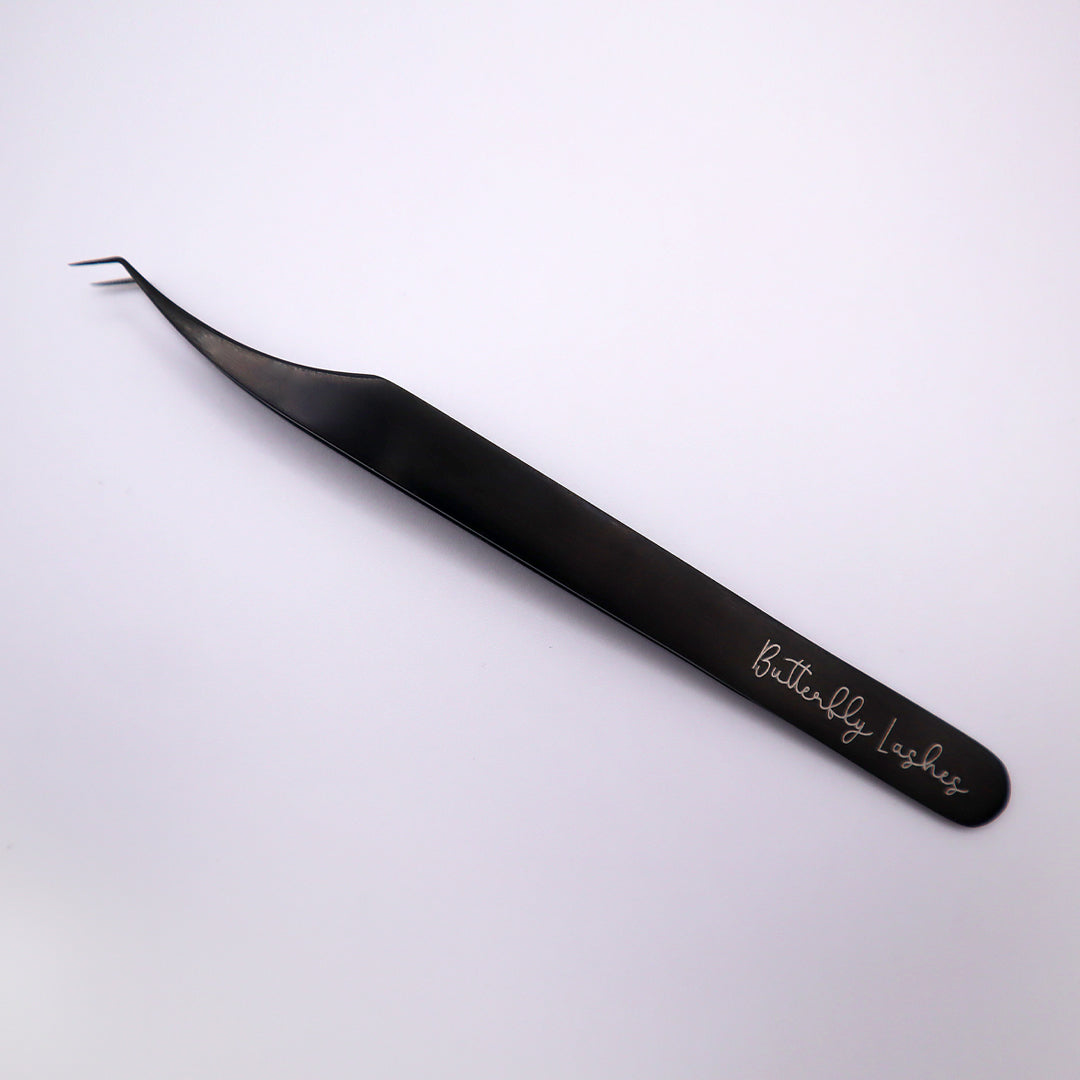 black fiber tip tweezer