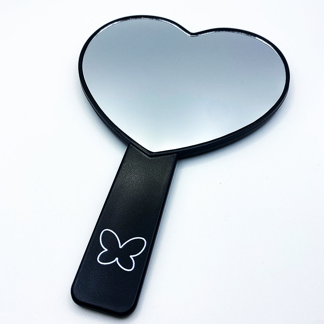 black heart shaped mirror