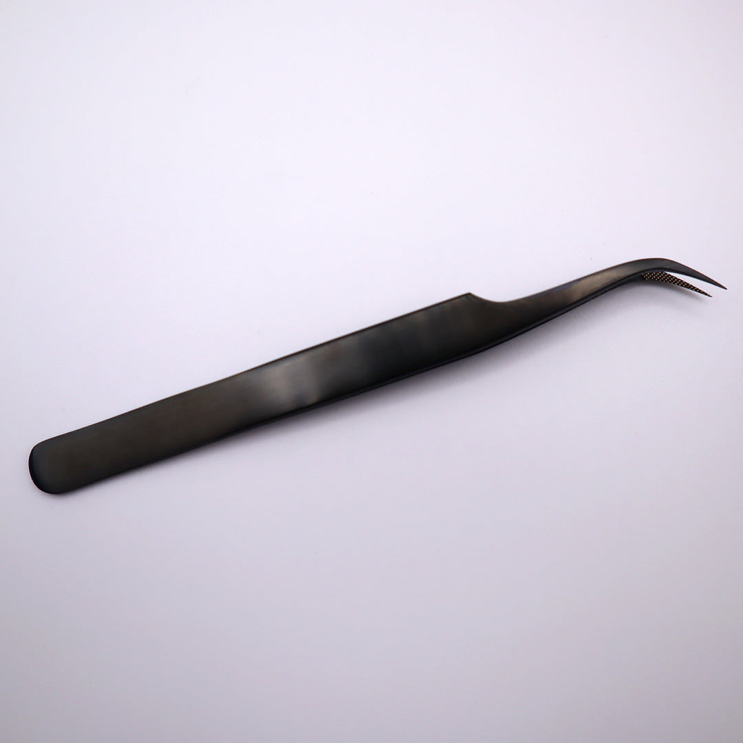 black fiber tip tweezer