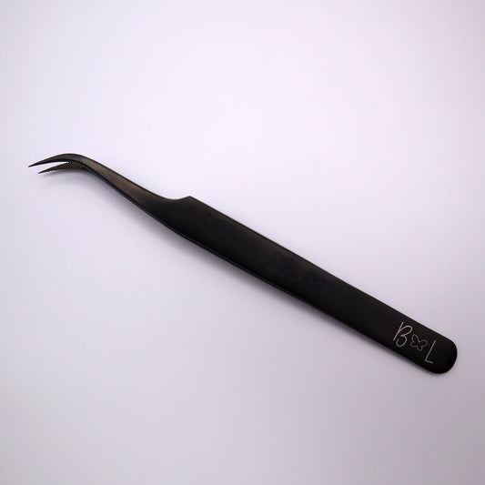 black fiber tip tweezer